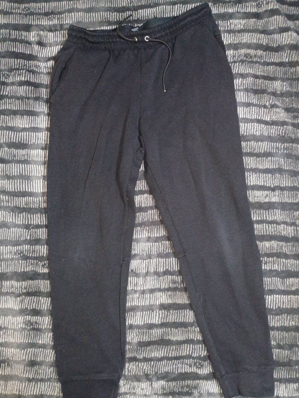 Member's Mark Men's Black Jogger Pants - Casual Drawstring Sweatpants Sz M